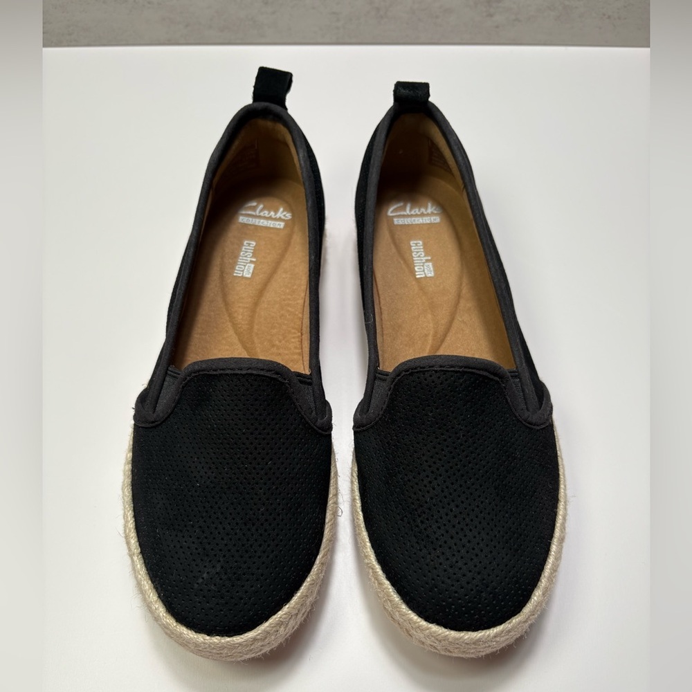 Clark’s Collection Women’s Soft Cushion Espadrille Slip On Loafers-Size: 7